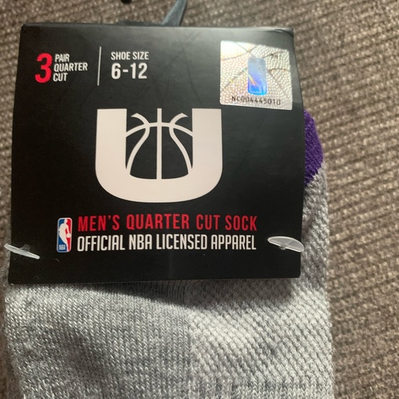 Mens Lakers Baseball Quarter Cut Sock - Picture 5 of 6